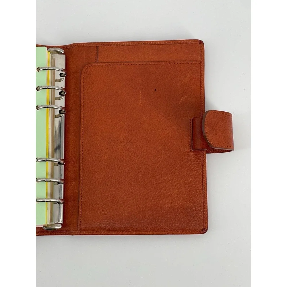 Gillio Firenze Amica Leather Planner Binder Brown Personal Size No Inserts